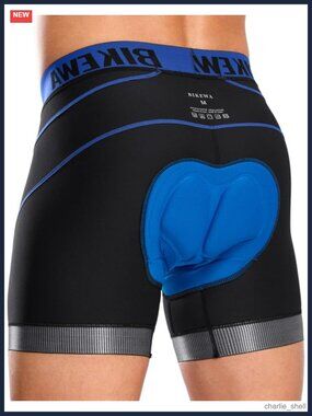 Men's 4D Padded Cycling Underwear Anti-Slip Bike Shorts 5" Inseam